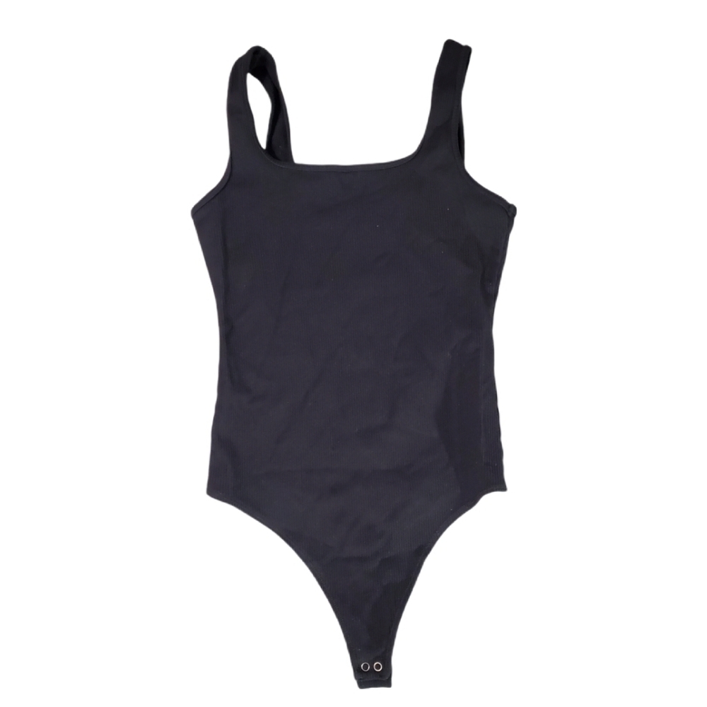 Abercrombie & Fitch Women's Black Ribbed Tank Bodysuit XS
